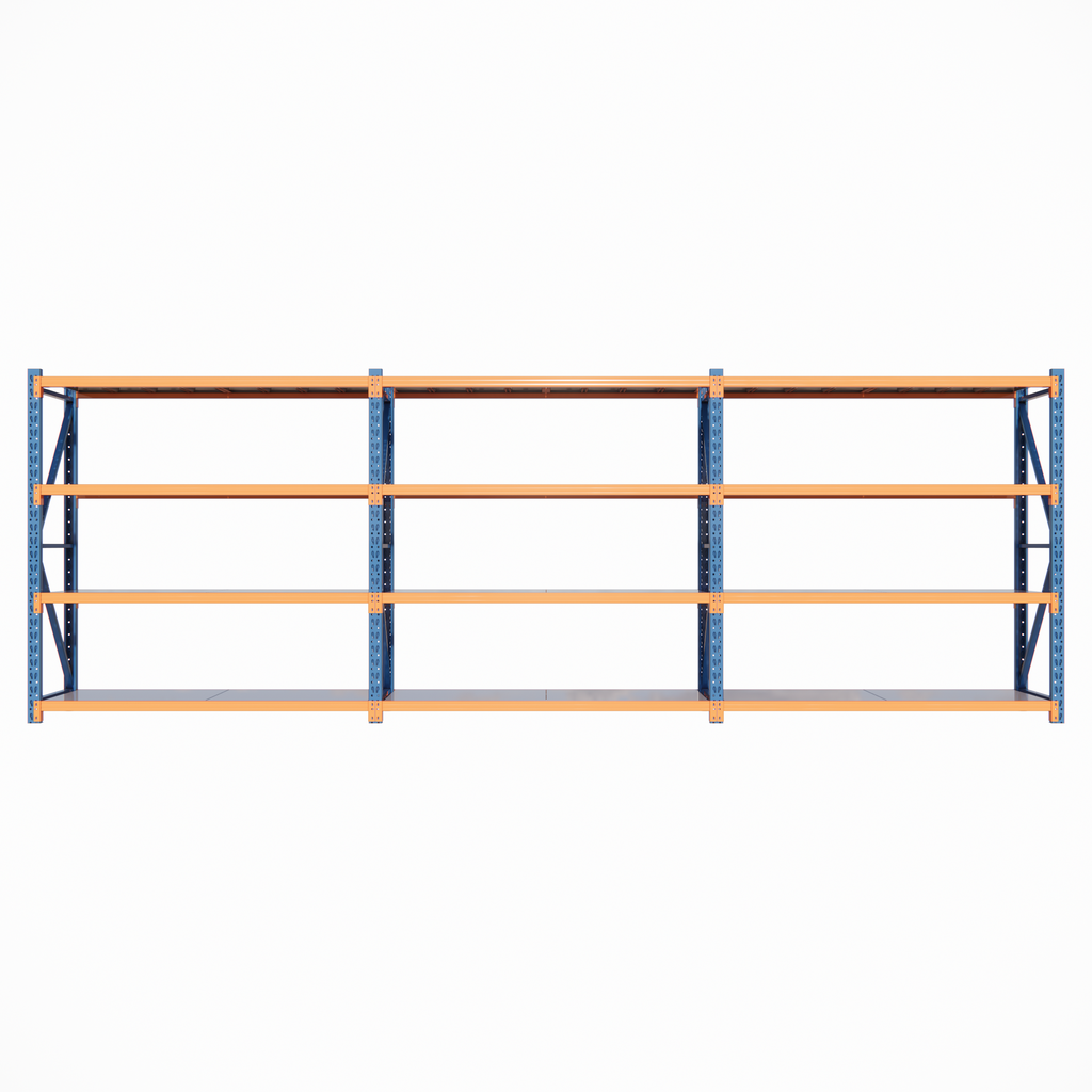 RackIt600 - Industrial Shelving Blue & Orange - 600mm Deep 2M High 1-4+ Bays