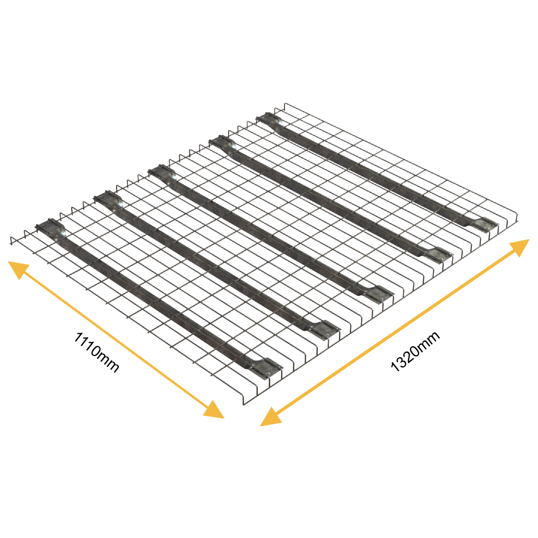 Bright Zinc Plated Pallet Racking Wire Mesh Deck – 1110mm x 1320mm | 1500kg UDL