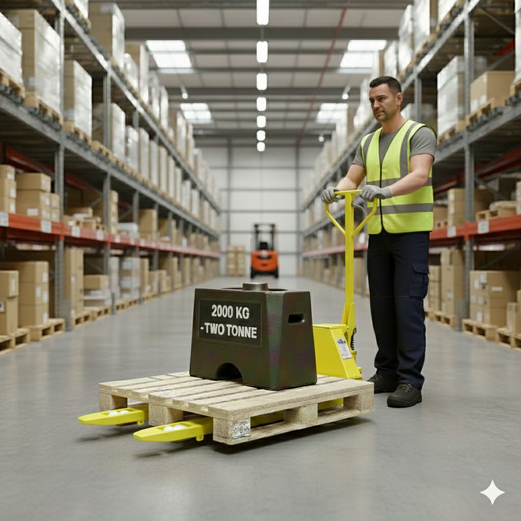 Heavy-Duty Manual Pallet Truck – Yellow | 2000kg Load Capacity | Warehouse Hand Pallet Jack