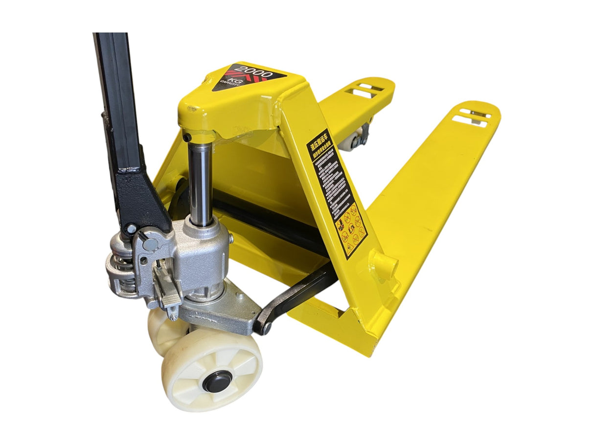 Heavy-Duty Manual Pallet Truck – Yellow | 2000kg Load Capacity | Warehouse Hand Pallet Jack