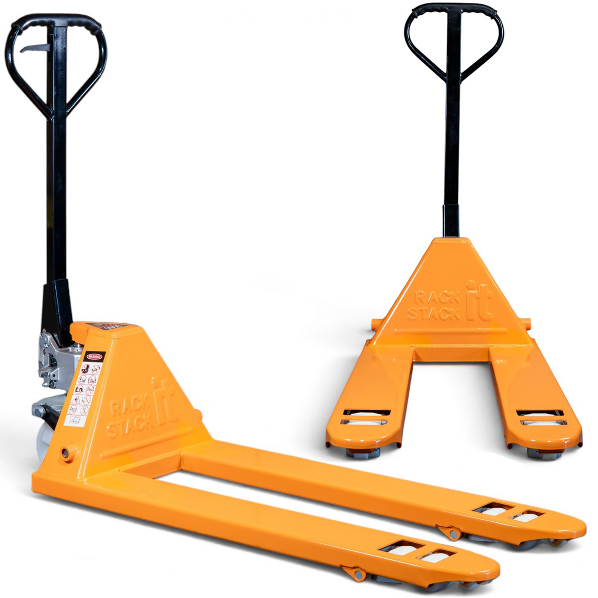 3000kg Heavy Duty Orange Pallet Truck - Manual Pump Truck for Warehouse Use