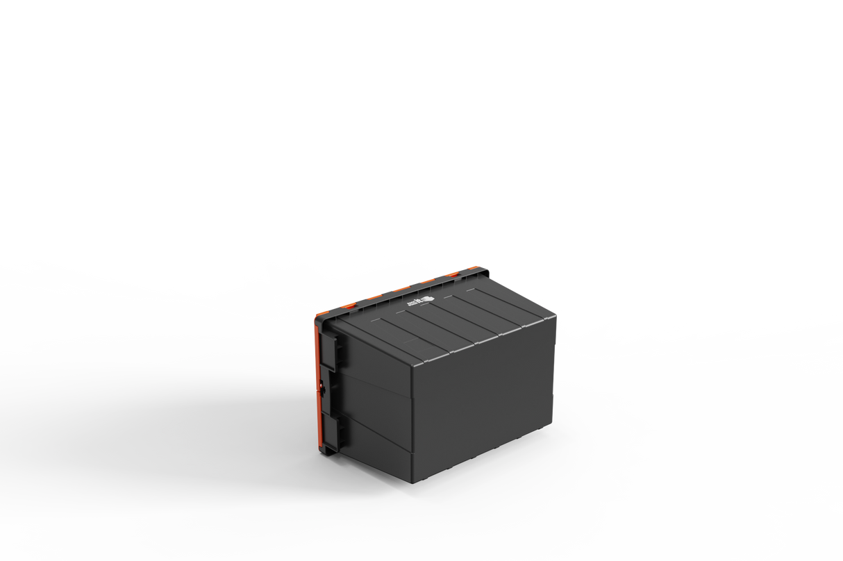 Large Stackable Storage Tote Boxes | 62 Litre / 30kg Capacity | Choice of Coloured Lids