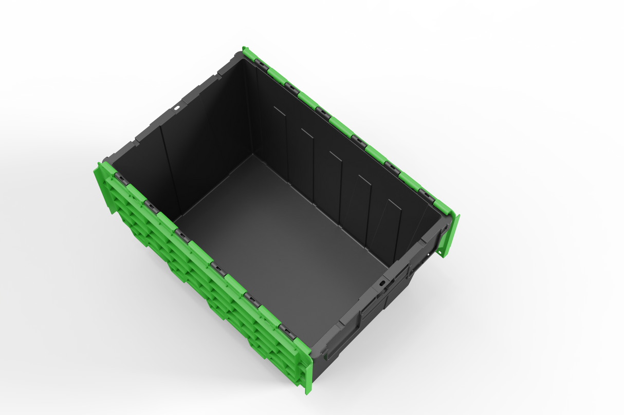Heavy Duty Storage Tote Boxes | 63 Litre / 30kg Capacity | Choice of Coloured Lids