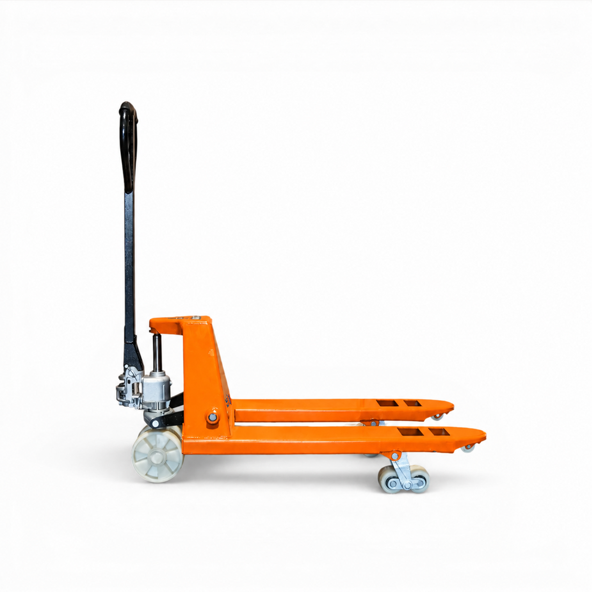Extra Short Heavy Duty Orange Pallet Truck 2000kg - Manual Pump Truck for Warehouse Use