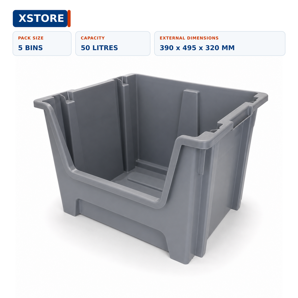Stackable Lin Bins for Workshop & Warehouse Storage | Various Sizes