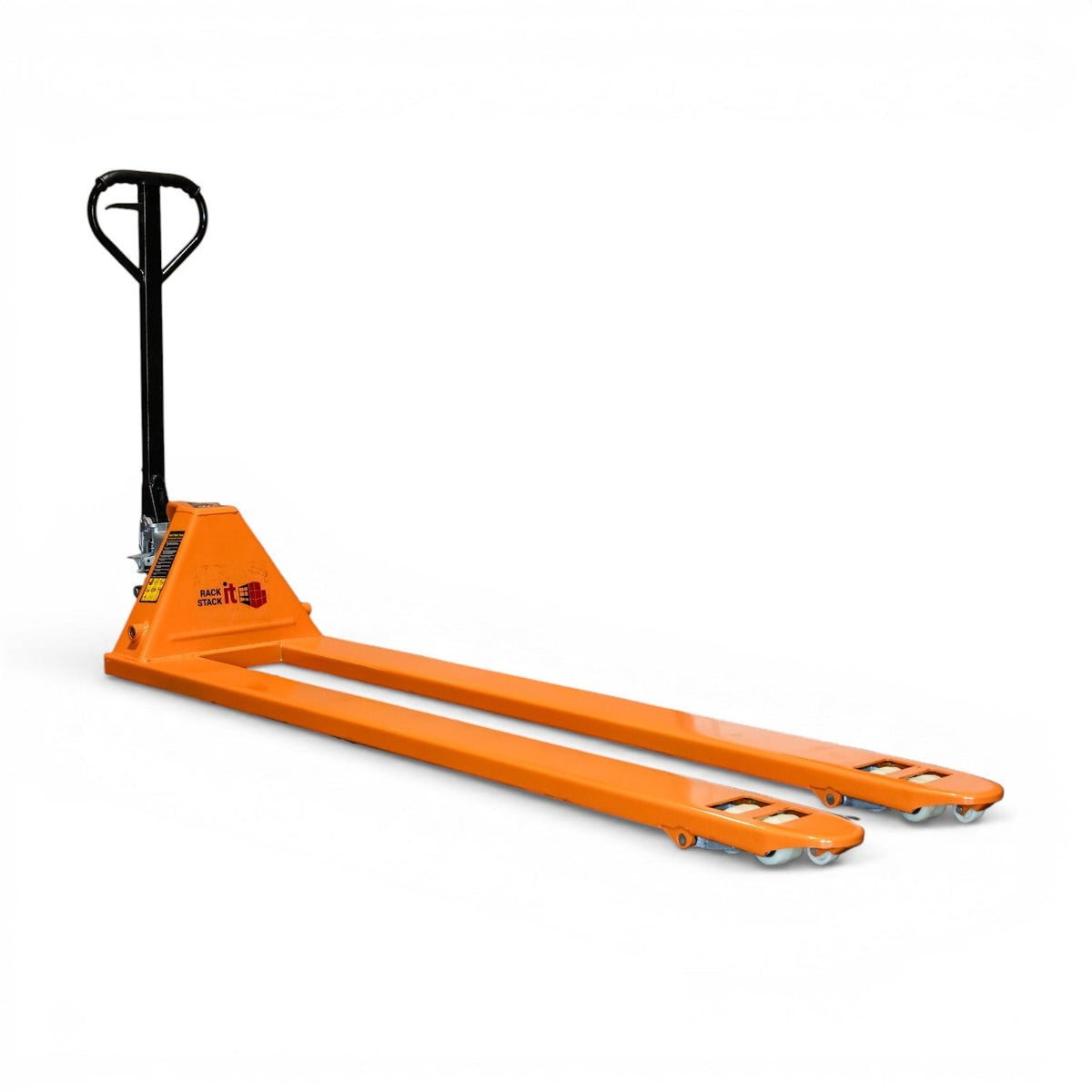 Orange 2000kg long reach manual pallet truck with 2000mm forks