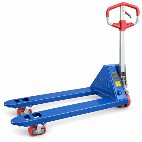 Premium 3000kg blue manual pallet truck with polyurethane wheels