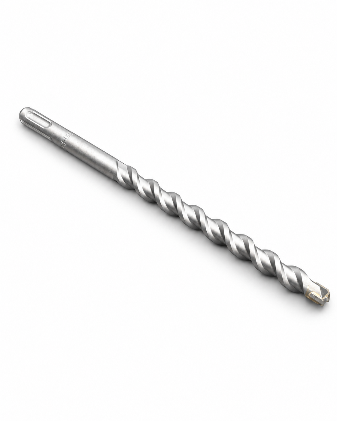 SDS Plus Masonry Hammer Drill Bit, angled view showing shank and carbide tip