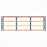 RackIt600 - Industrial Shelving Blue & Orange - 600mm Deep 2M High 1-4+ Bays
