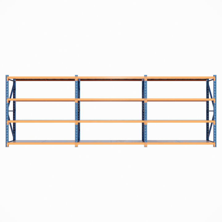Industrial Shelving Blue & Orange - 600mm Deep 2M High 1-4+ Bays
