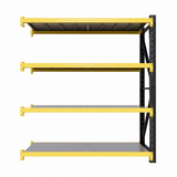 Heavy Duty Storage Racking Add On Bay – Black & Yellow | 600mm Deep x 2000mm High | Industrial Shelving Unit