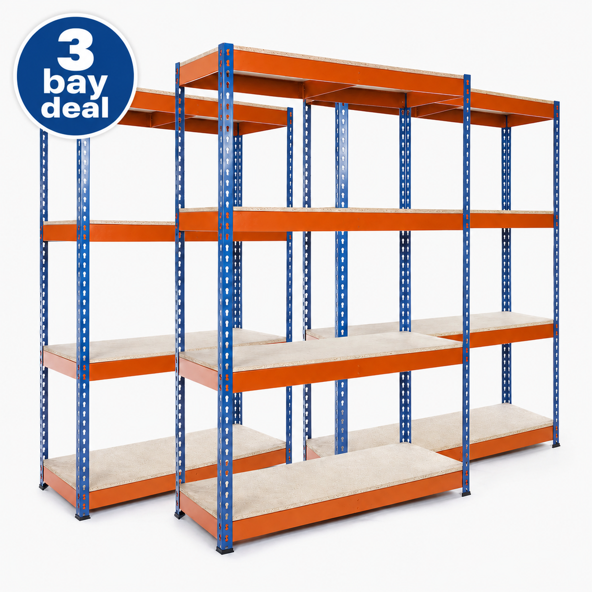 3 Bay Deal - Heavy Duty Shelving Unit | 400kg Per Shelf