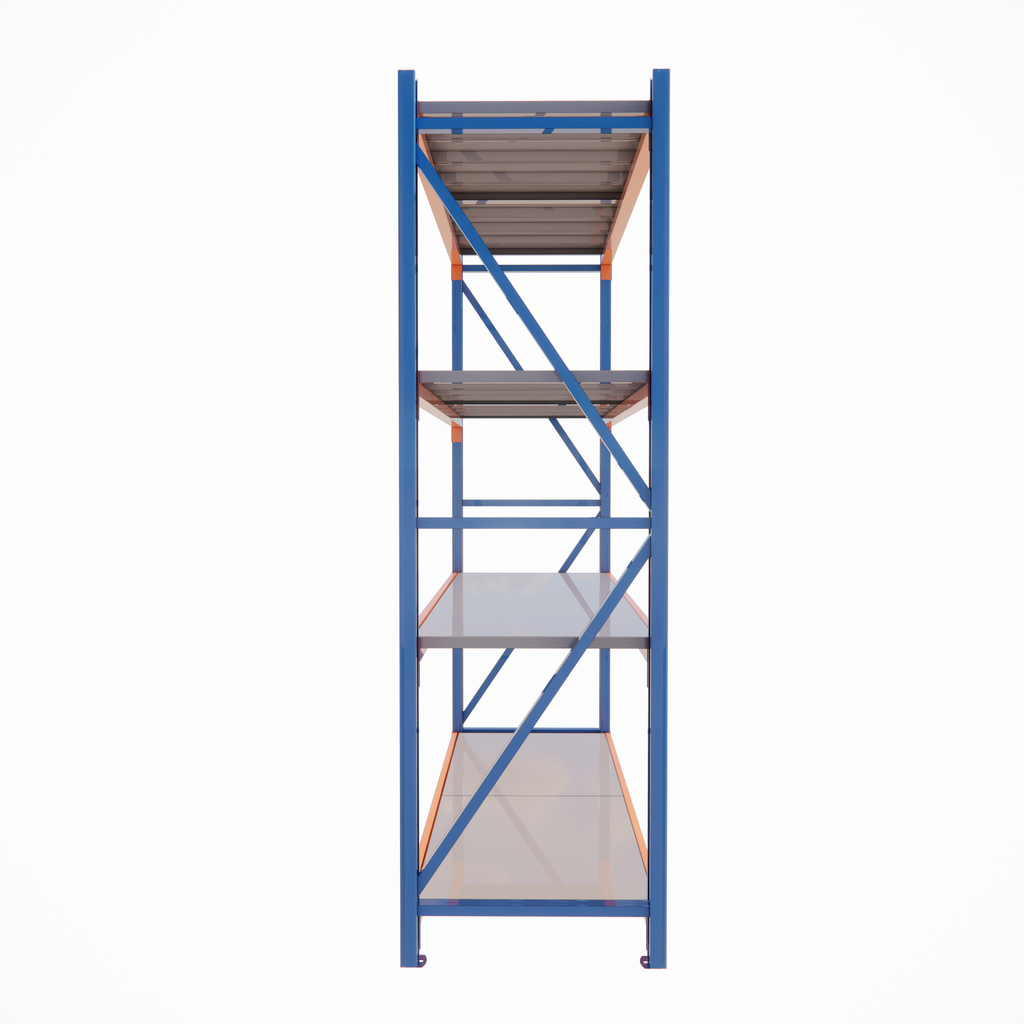 Industrial Shelving Blue & Orange - 600mm Deep 2M High 1-4+ Bays