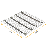 Bright Zinc Plated Pallet Racking Wire Mesh Deck – 1110mm x 1190mm | 1000kg UDL