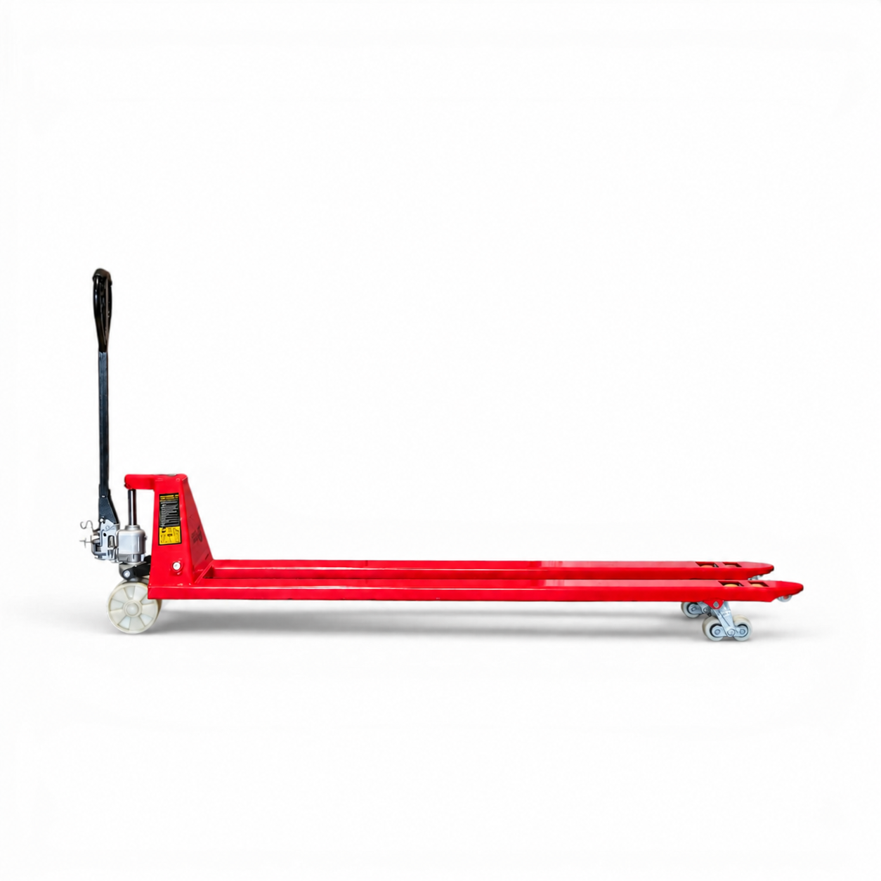 Long Reach Heavy Duty Red Pallet Truck 2000kg - Manual Pump Truck for Warehouse Use