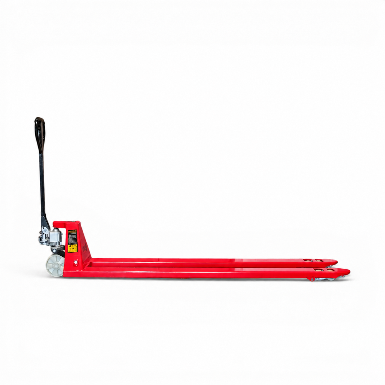 Long Reach Heavy Duty Red Pallet Truck 2000kg - Manual Pump Truck for Warehouse Use