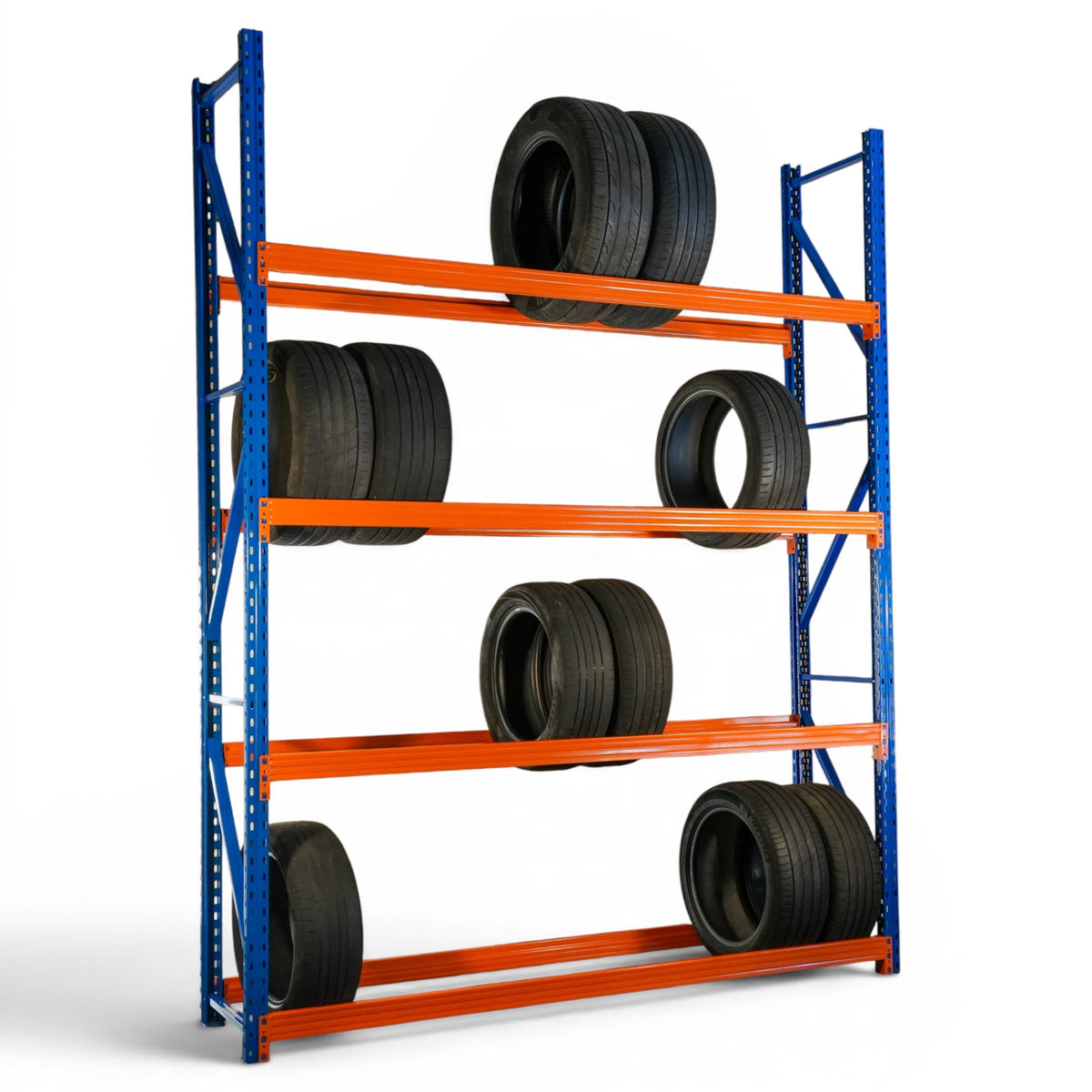 Heavy Duty Tyre Racking – Blue & Orange | 2250mm Wide x 3000mm High ...
