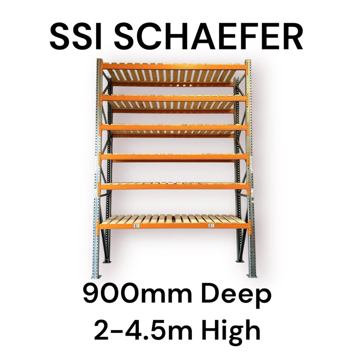 SSI Schaefer Pallet Racking Bay 900mm Deep 2M - 4.5M
