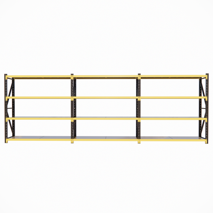 Industrial Shelving Black & Yellow - 600mm Deep 2M High 1-4+ Bays