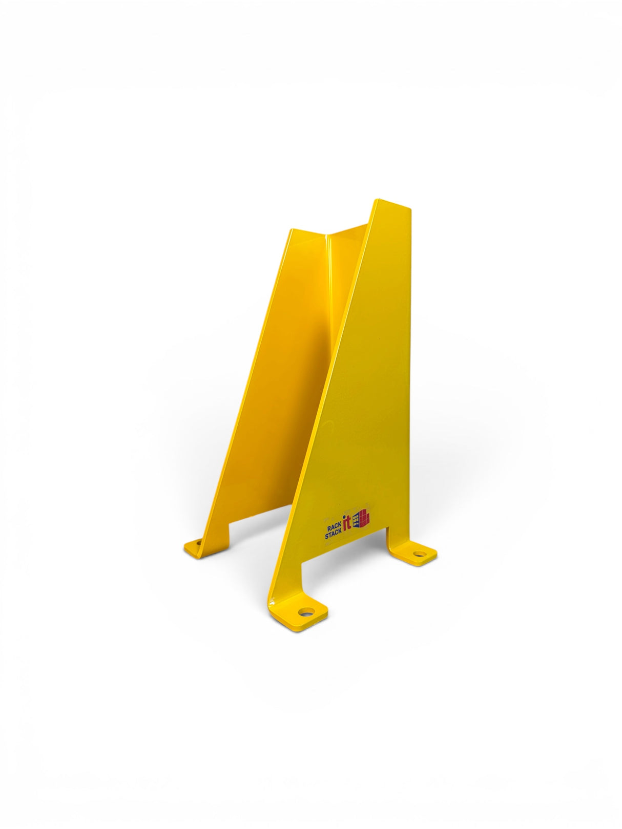 Super Heavy-Duty Pallet Racking Frame Leg Protector | 6.4mm Steel | Includes Floor Bolts | Yellow
