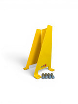 Super Heavy-Duty Pallet Racking Frame Leg Protector | 6.4mm Steel | Includes Floor Bolts | Yellow