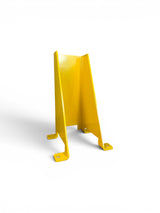 Super Heavy-Duty Pallet Racking Frame Leg Protector | 6.4mm Steel | Includes Floor Bolts | Yellow