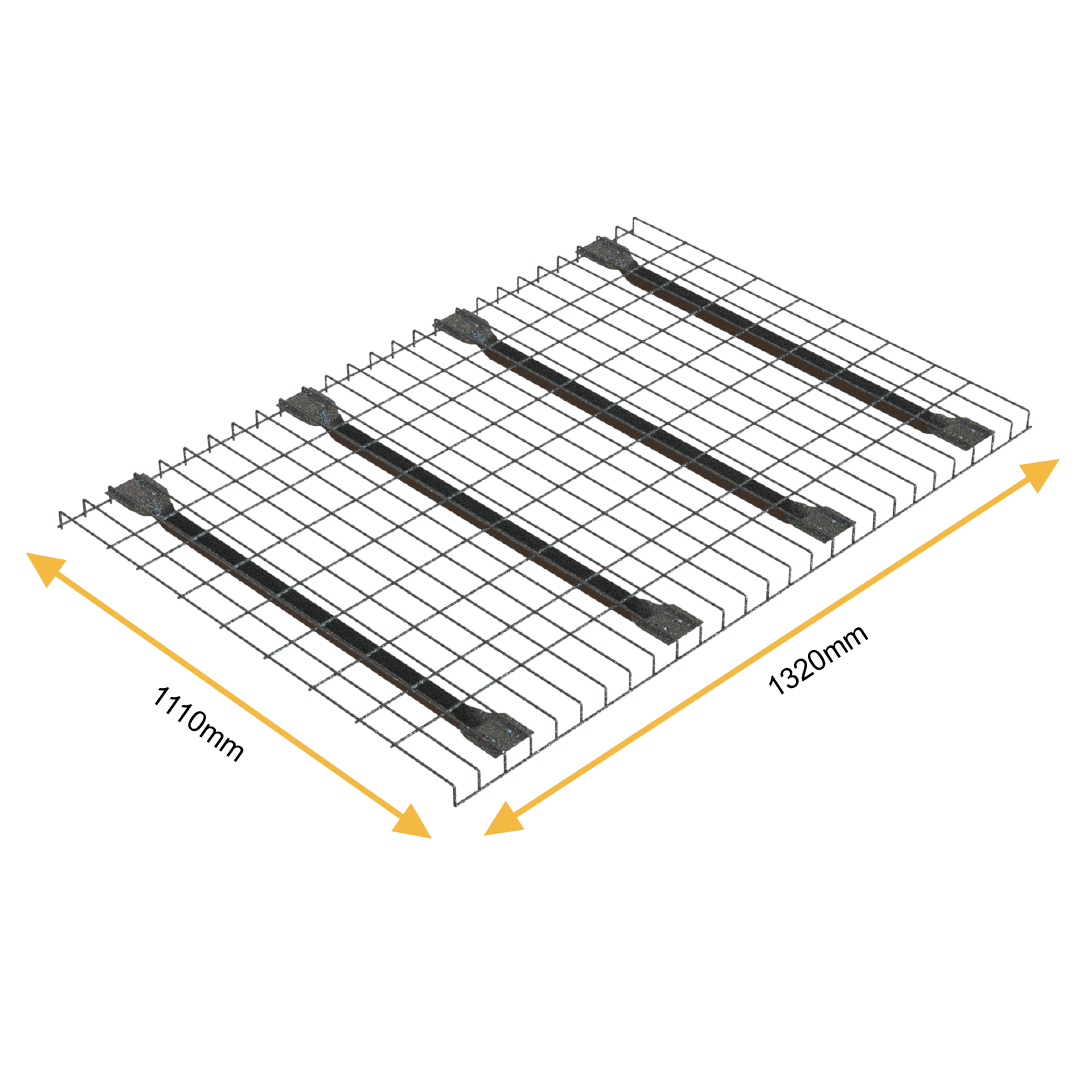 Powder Coated Pallet Racking Wire Mesh Deck – 1110mm x 1320mm | 1000kg UDL
