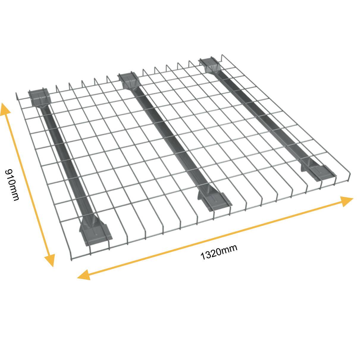 Powder Coated Pallet Racking Wire Mesh Deck – 910mm x 1320mm | 1000kg UDL
