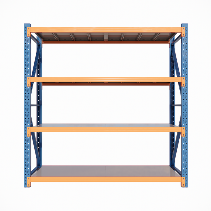 Industrial Shelving Blue & Orange - 600mm Deep 2M High 1-4+ Bays