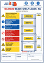 Custom printed pallet racking load notice board, A4 foam board