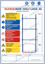 Blank pallet racking load notice board, A4 foam board
