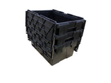 Stackable Lidded 62 Litre Tote Boxes - Black