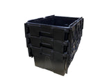 Stackable Lidded 62 Litre Tote Boxes - Black