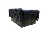 Stackable Lidded 62 Litre Tote Boxes - Black