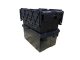 Stackable Lidded 62 Litre Tote Boxes - Black