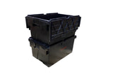 Stackable Lidded 62 Litre Tote Boxes - Black