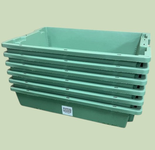 5x Green Tote Box Trays