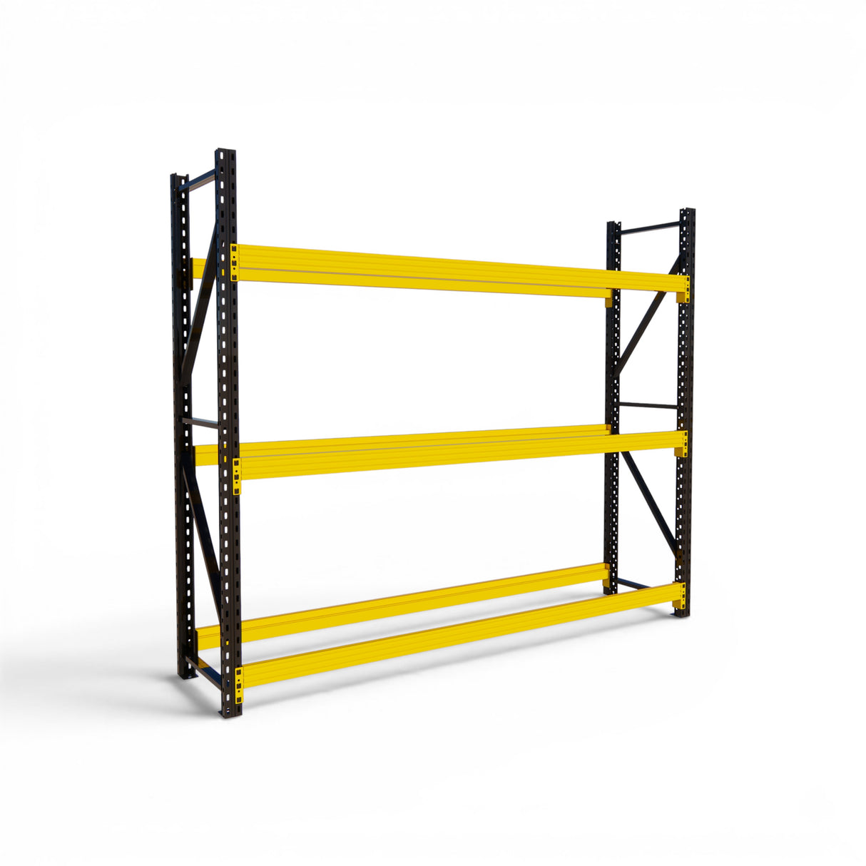 Heavy Duty Tyre Racking – Black & Yellow | 550mm Deep x 2000mm High | 1 to 4+ Bays Available | Industrial Shelving Unit