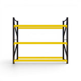 Heavy Duty Tyre Racking – Black & Yellow | 550mm Deep x 2000mm High | 1 to 4+ Bays Available | Industrial Shelving Unit