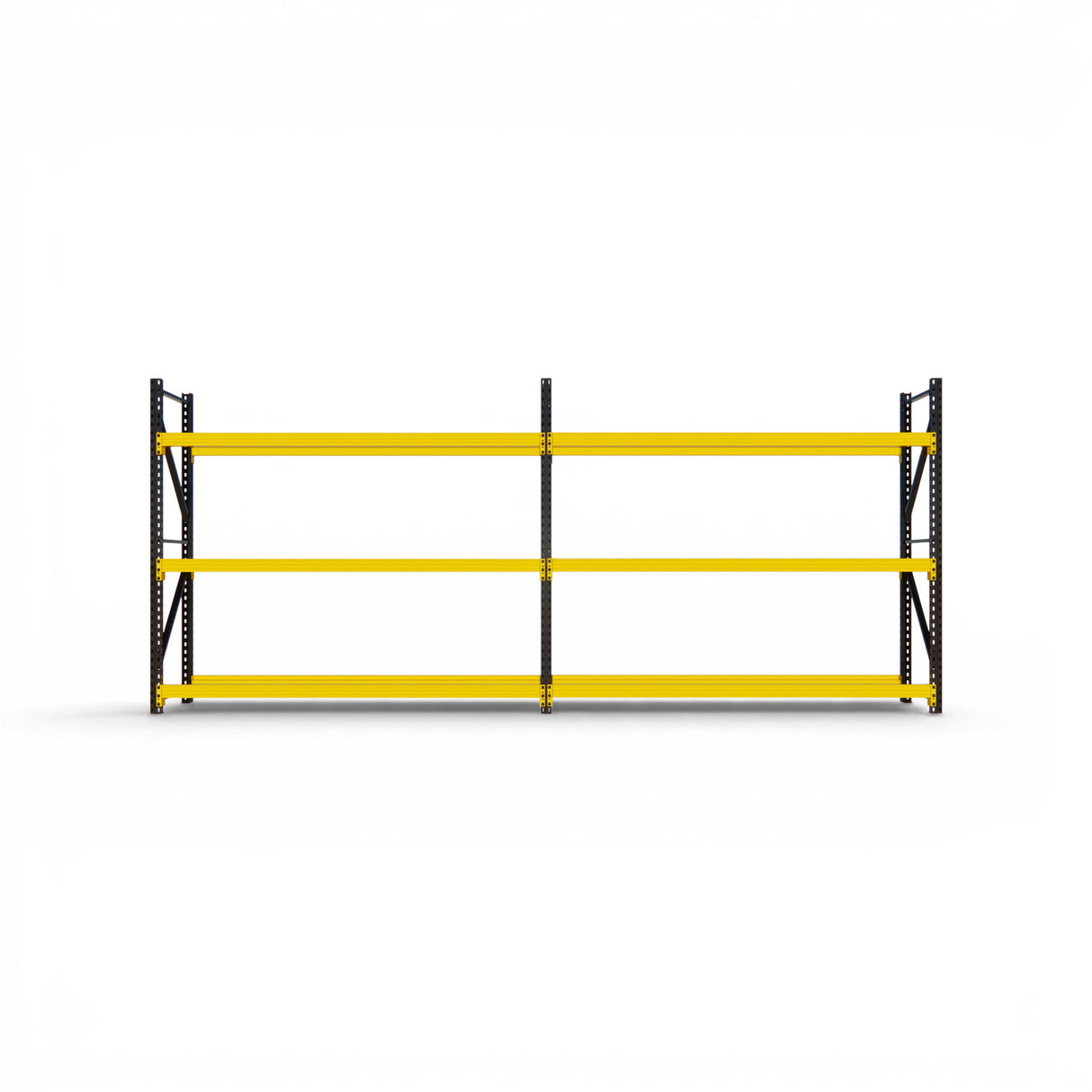 Heavy Duty Tyre Racking – Black & Yellow | 550mm Deep x 2000mm High | 1 to 4+ Bays Available | Industrial Shelving Unit