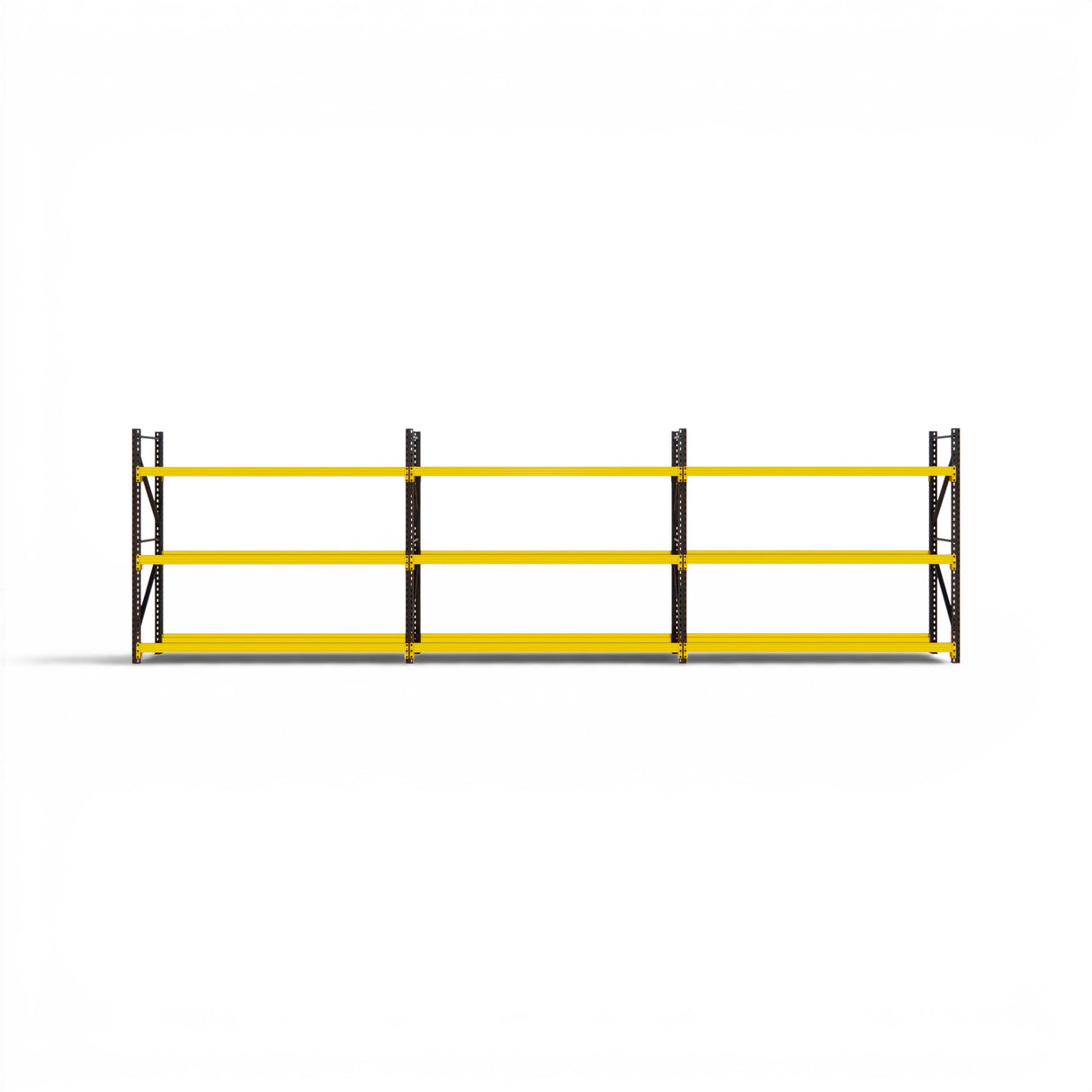 Heavy Duty Tyre Racking – Black & Yellow | 550mm Deep x 2000mm High | 1 to 4+ Bays Available | Industrial Shelving Unit