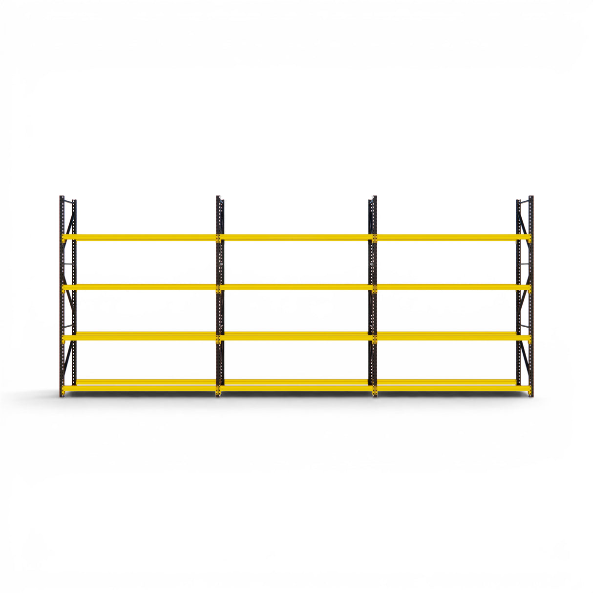 Heavy Duty Tyre Racking – Black & Yellow | 550mm Deep x 3000mm High | 1 to 4+ Bays Available | Industrial Shelving Unit