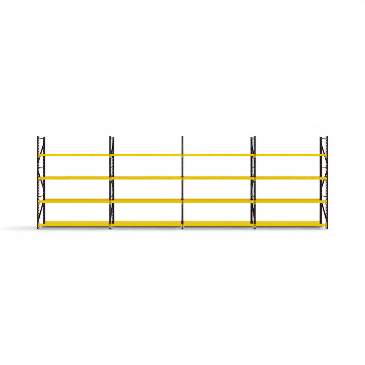 Heavy Duty Tyre Racking – Black & Yellow | 550mm Deep x 3000mm High | 1 to 4+ Bays Available | Industrial Shelving Unit