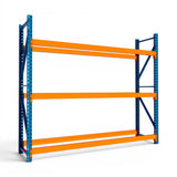 Heavy Duty Tyre Racking – Blue & Orange | 550mm Deep x 2000mm High | 1 to 4+ Bays Available | Industrial Shelving Unit