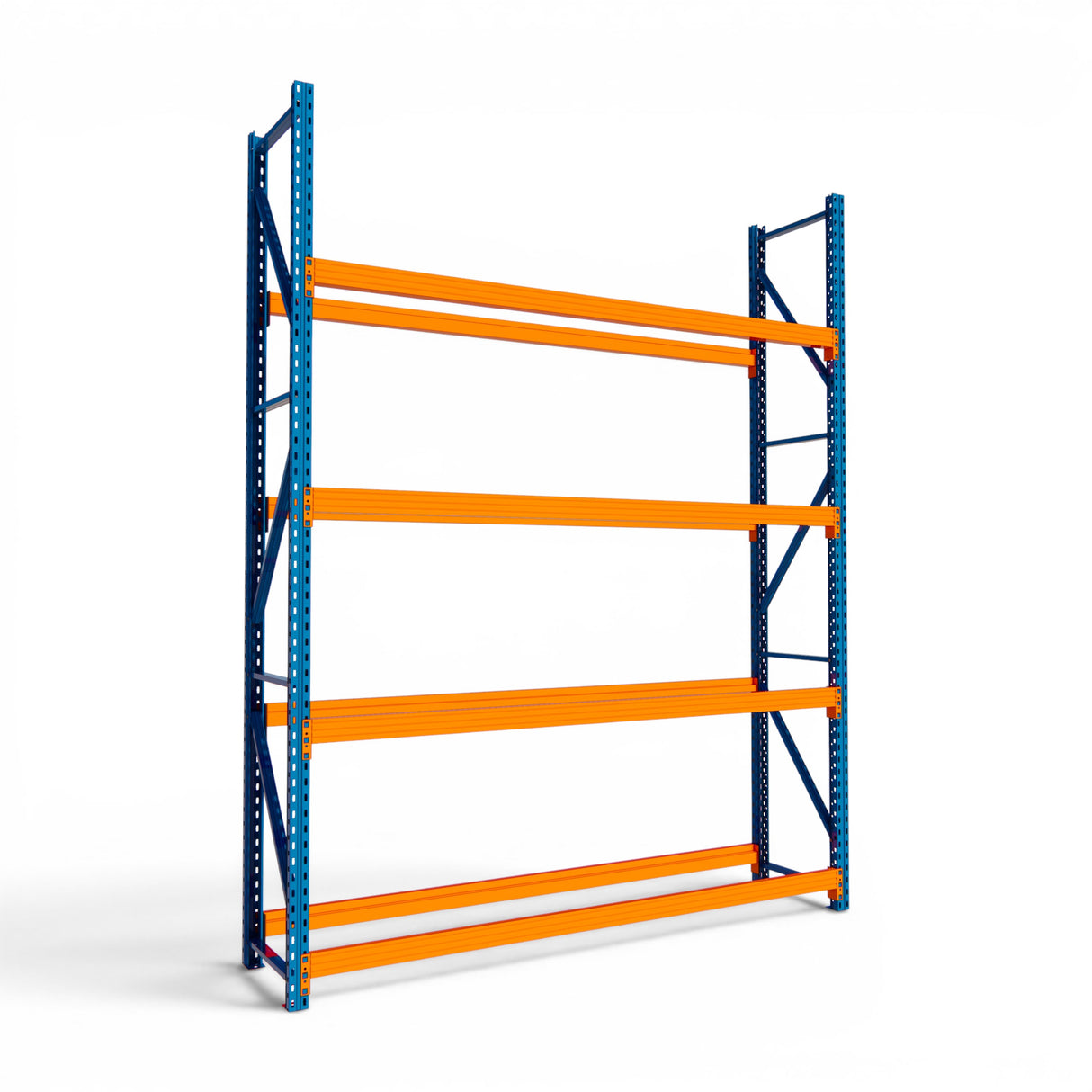 Heavy Duty Tyre Racking – Blue & Orange | 550mm Deep x 3000mm High | 1 to 4+ Bays Available | Industrial Shelving Unit