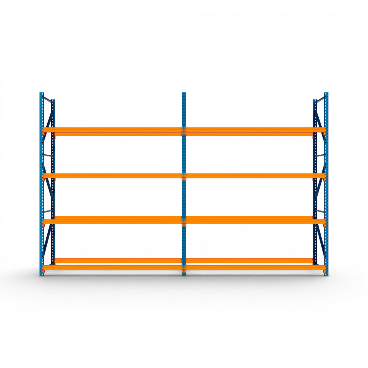 Heavy Duty Tyre Racking – Blue & Orange | 550mm Deep x 3000mm High | 1 to 4+ Bays Available | Industrial Shelving Unit