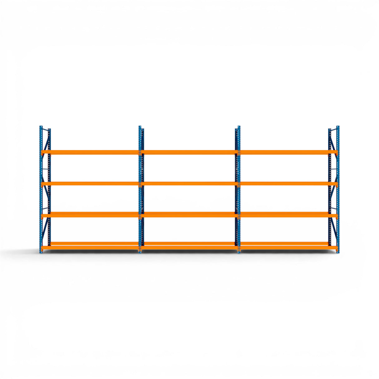Heavy Duty Tyre Racking – Blue & Orange | 550mm Deep x 3000mm High | 1 to 4+ Bays Available | Industrial Shelving Unit