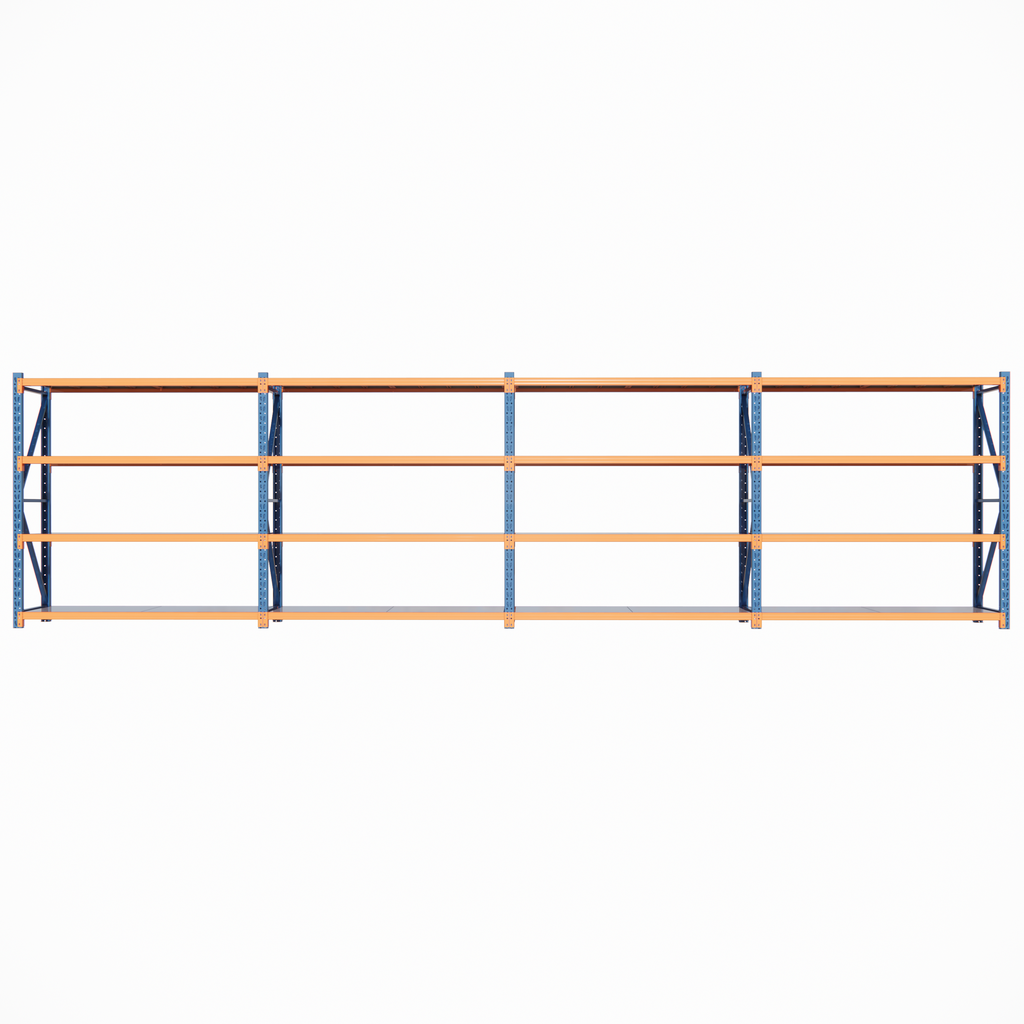 RackIt600 - Industrial Shelving Blue & Orange - 600mm Deep 2M High 1-4+ Bays