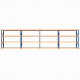 RackIt600 - Industrial Shelving Blue & Orange - 600mm Deep 2M High 1-4+ Bays