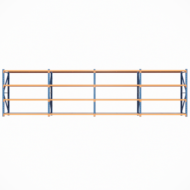 Industrial Shelving Blue & Orange - 600mm Deep 2M High 1-4+ Bays